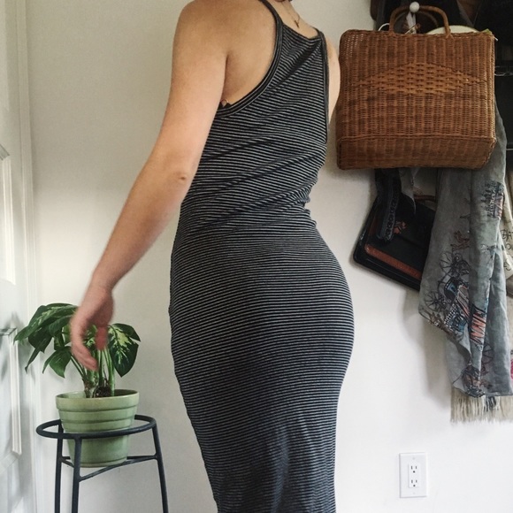 Striped midi bodycon dress - Picture 3 of 4